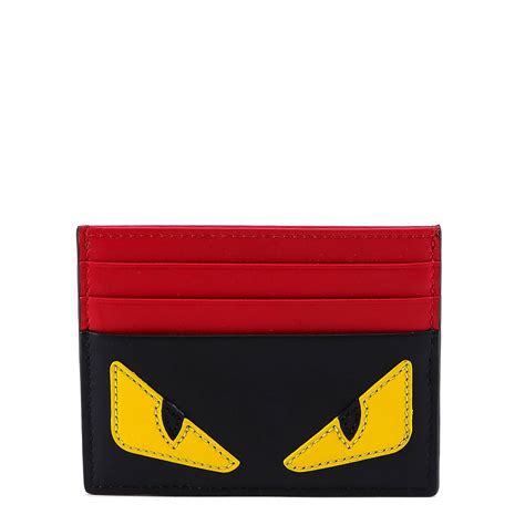 fendi black yellow card holder|Fendi card holder men.